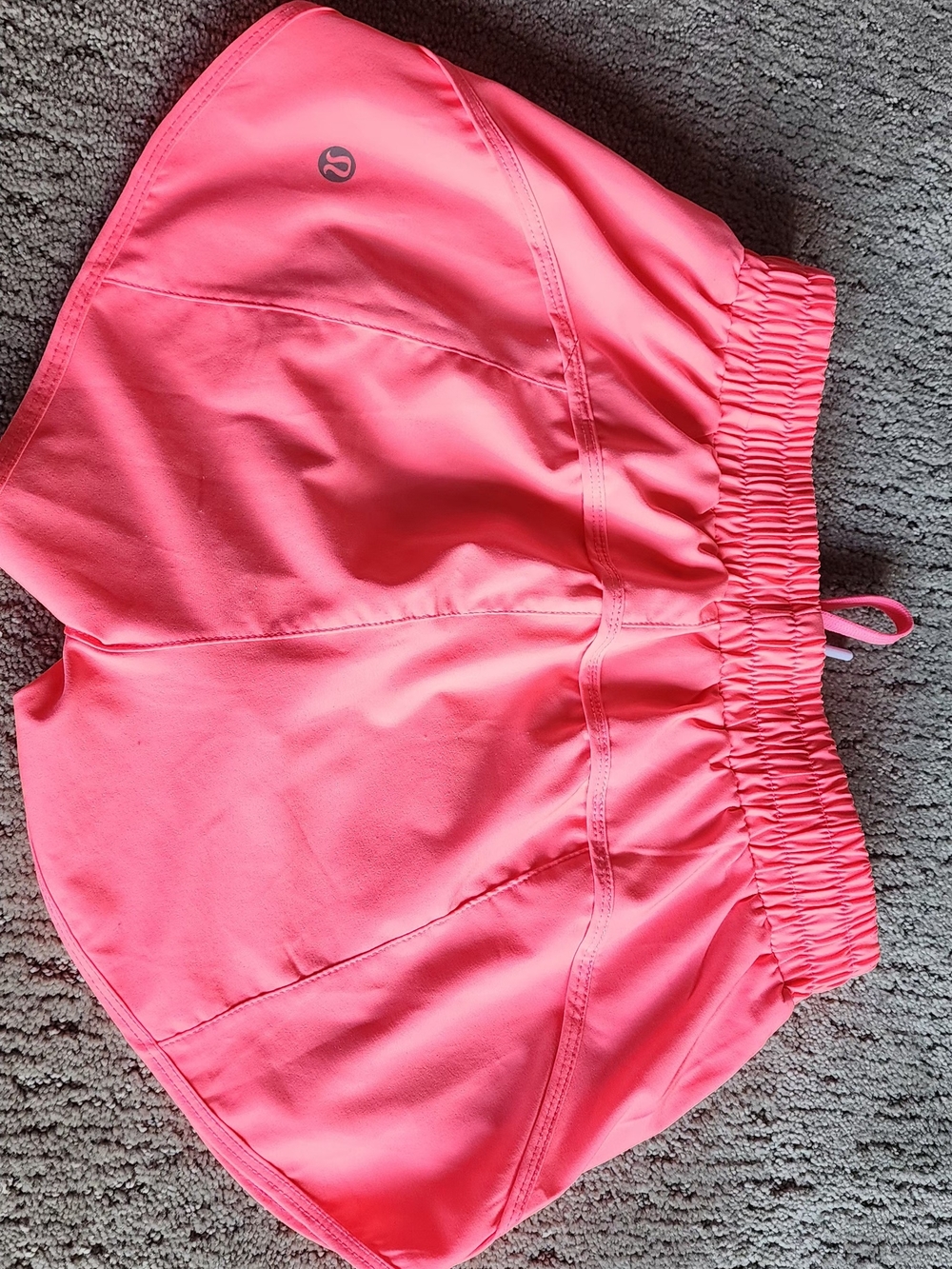 lululemon  Bright Pink Running Shorts with Elastic Waist